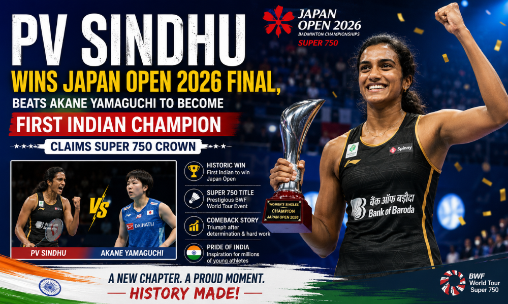 PV Sindhu Wins Japan Open 2026 Final Beats Akane Yamaguchi to Become First Indian Champion